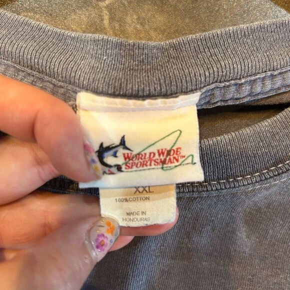 World Wide Sportsmen Men’s XXL Blue Purple Short Sleeve Shirt - Picture 6 of 7